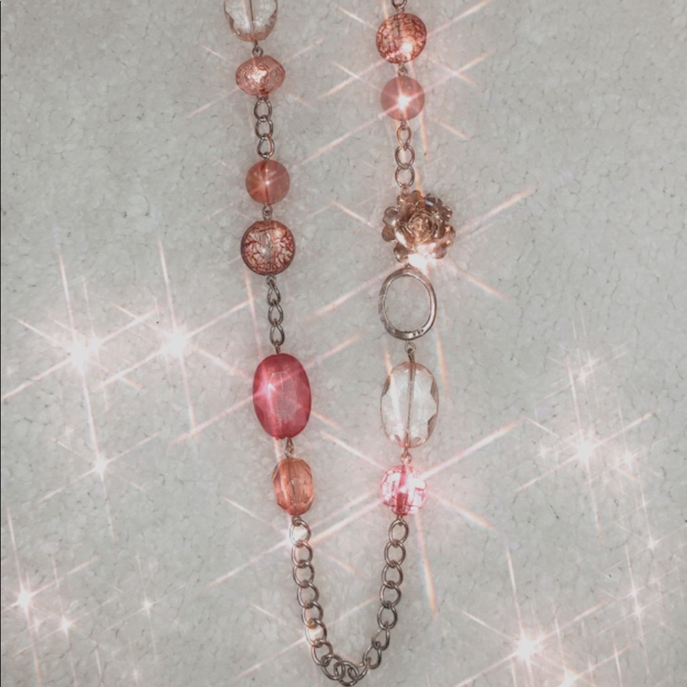 Single Pink Layered Necklace